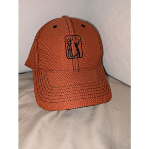 Ahead PGA Tour One Size Orange Black Performance Baseball Cap, Mens